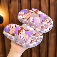 Sandales d'été pour enfants Mules Bébé Garçons Filles Cartoon Sandales pour bébé Talons plats Chaussons solides Cartoon Sandales de jardin pour enfants Chaussures