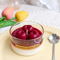 Großhandel Handgemachte Beeren-Duftkerze Frische Fruchtige Gelwachs-Aromakerze für Heimdekoration Hochzeitsgeschenk Party Geburtstagsgeschenk