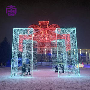 Nueva Iluminación Navideña LED 3D Cuadrada, Decoración de Caja de Regalo con Marco de Hierro, Resistente al Agua para Interiores, Aspecto Luminiscente Escénico para Exteriores IP65 - Product Image 5