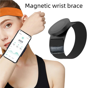 2nd Gen Magnetic Wrist Phone Holder Full Sponge Strong Magnet 360° Rotation Anti Loss Buckle Arm Band <b>Stand</b> for <b>Cycling</b> Running - Product Image 3