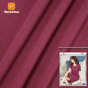 Tissu textile épais et abordable 230 g/m² 92 % viscose 8 % élasthanne, doux, très extensible, toucher frais, <span class=keywords><strong>jersey</strong></span> de rayonne pour pyjamas et lingerie - Product Image 1