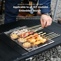 Barbecue portable Orangegaz 1 unité en acier inoxydable 304 pliable, gril à charbon monobloc pour table IGT, 36*25cm