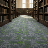 Dalles de moquette antibactériennes LKHY, moquette de luxe pour bureau, hôtel, carrées, 100% polypropylène