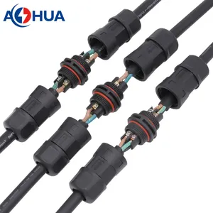 Outdoor Power Wire Joint L23 IP67 IP68 3 Pin Screw Fixing Waterproof Cable Connector