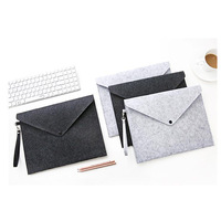 Pochette en feutre A4 personnalisée, sac de rangement portable pour documents professionnels, support d'impression de logo personnalisé