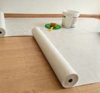 Rouleau de protection de sol en feutre auto-adhésif, bâche de protection jetable imperméable pour peinture, revêtement de sol en polaire pour la construction et la décoration