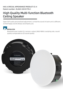 Altavoz de Techo Activo Inalámbrico Coaxial Bidireccional de 6.5 Pulgadas con Micrófonos Inalámbricos, Altavoz de Pared para Sistemas de Cine en Casa - Product Image 4