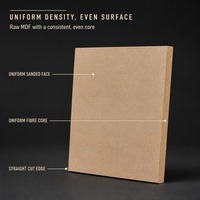 Panneau MDF brut de 18 mm à bonne stabilité dimensionnelle, format standard 4x8, pour la production de meubles et d'armoires