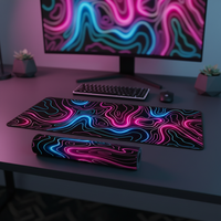 Tapis de souris de jeu surdimensionné personnalisé en vente chaude en Chine, 900x400mm, base en caoutchouc antidérapante, tissu imperméable