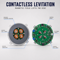Module de Lévitation Magnétique à Rotation Automatique, Charge 800g, Diamètre 100mm, Affichage Flottant Ultra-Mince 1,5cm pour Décoration Intérieure et Exposition
