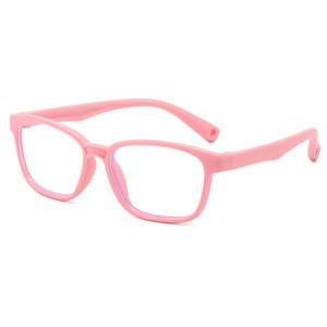 Lunettes anti-lumière bleue unisexes, monture en silicone, verres en PC, lunettes de lecture pour enfants, couleur jaune bleu - Product Image 2