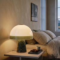 Lampe de table scandinave moderne en marbre avec abat-jour en forme de champignon, lampe de chevet LED pour chambre à coucher, salon