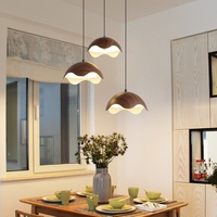Lampe de table vintage en bois de noyer style mid-century, LED, double usage, à suspendre ou à poser, pour restaurant, salon de thé, bar