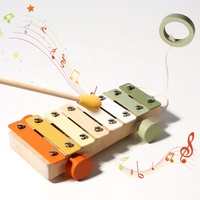 Montessori Musical Instrument Set Grasping Training Toy Wooden Musical Instrument Toys 5 & 7 Pcs Juguetes Music Educational Toys