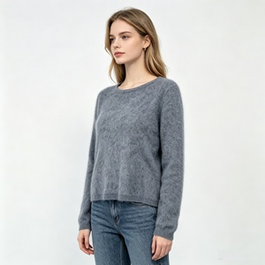 Suéter de Cuello Redondo para Mujer, 100% Cachemira Pura, Tejido de Punto Suave y Afelpado de Lujo para Invierno - Product Image 2