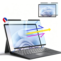 Film magnétique de protection contre la lumière bleue pour Surface Pro 8/9/X, réduction de l'éblouissement, anti-traces de doigts, protection d'écran résistante aux rayures