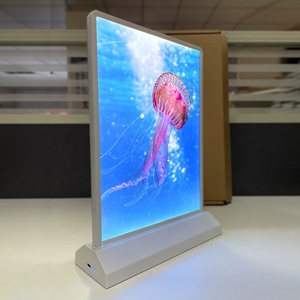 Có thể sạc lại A5/A4/A3 dẫn ánh sáng Hộp hai mặt quảng cáo menu Áp phích Khung Slim Máy tính để bàn hiển thị giá - Product Image 1