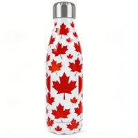 Gobelet de voyage personnalisé imprimé, tasse canadienne, bouteille d'eau en acier inoxydable, souvenir du Canada, bouteille d'eau à feuille d'érable du Canada