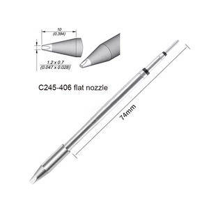 JBC C245 – Kit de pointes de soudage en cuivre sans plomb et sans oxygène, cartouche multi-formes 103 mm, tête de <span class=keywords><strong>fer</strong></span> <span class=keywords><strong>à</strong></span> <span class=keywords><strong>souder</strong></span> de précision pour puces et circuits imprimés - Product Image 2