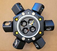 Projecteur à tête mobile RGBW haute puissance 150W à 6 bras avec contrôle multi-modes DMX/AUTO/VOICE pour spectacle laser de scène DJ