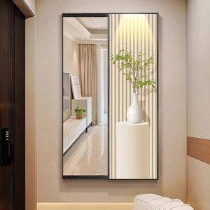 Moderno minimalista arte della <span class=keywords><strong>parete</strong></span> di nuovo Design specchio di cristallo dipinto di porcellana nascosto appeso con funzione Push Pull per uso decorativo - Product Image 4