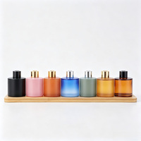 Diffuseur d'huiles essentielles en verre transparent avec embout à vis coloré, bouteille de diffusion de parfum 120 ml