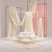 Rideaux en tulle colorés pour la décoration de mariage, les toiles de fond de studio photo, styles coréens/français vintage, utilisables toute l'année
