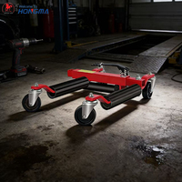 Chariot à roulettes en acier robuste pour déplacement de véhicules, avec rouleaux de levage de pneus et pédale de positionnement, pour voitures et camions