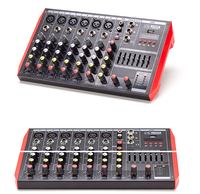 Console de mixage numérique professionnelle 8 canaux avec effets intégrés, interface audio USB, égaliseur pour scène, studio et enregistrement