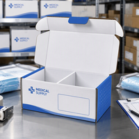 Boîtes en carton ondulé Kraft blanches et bleues pour emballage d'expédition, avec séparateurs, pour boîtes en carton ondulé personnalisées et boîtes en carton ondulé noir