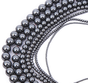 Perles <span class=keywords><strong>en</strong></span> hématite naturelle AA <span class=keywords><strong>en</strong></span> vrac pour la fabrication de bijoux, bracelets, colliers, boucles d'oreilles - Product Image 2
