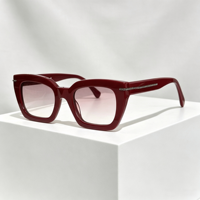 Lunettes de soleil carrées épaisses rétro unisexes, style vintage, dorées, anti-reflet, protection UV400, OEM ODM