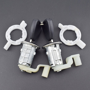 Cilindro de cerradura de puerta con 2 llaves, izquierda/derecha (LH/RH) para <span class=keywords><strong>Renault</strong></span> <span class=keywords><strong>Clio</strong></span> 1998-2005 y Megane, Scenic, Master, Thalia - Product Image 1