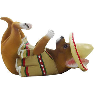 Escultura de soporte para botella de vino de <span class=keywords><strong>Chihuahua</strong></span>, estatua decorativa de Bar mexicana y del sur del borde, Decoración de cocina - Product Image 3
