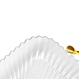 Assiettes de présentation en <span class=keywords><strong>plastique</strong></span> bon marché pour décoration de sous-assiette de mariage Assiettes de table de mariage en vrac avec poignée - Product Image 6