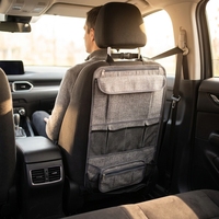 Organisateur de rangement pliable et durable en polyester multi-poches pour dossier de siège de voiture, avec support pour tablette enfant et compartiments pour boissons