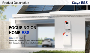 Batería de Almacenamiento de Bajo Voltaje Deye SE-F16 LiFePO4 para Energía Solar Doméstica, 16 kWh, 51.2 V, 314 Ah, Sistema ESS Dividido, Comunicación CAN - Product Image 5