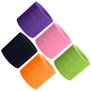 Hot Promotion Comfortable sport breathable Sweat-absorbent cotton wrist bands of tennis,badminton,volleyball,padel ETC