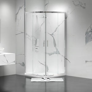 <span class=keywords><strong>Cabine</strong></span> de <span class=keywords><strong>douche</strong></span> coulissante en verre trempé <span class=keywords><strong>avec</strong></span> cadre en acier inoxydable pour hôtel - Product Image 4