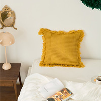 Personnalisable Luxe Boho-style Innermor Home Decor Géométrique Rayé Floral Coussins Or Bleu À La Main Frange Tassel Canapé