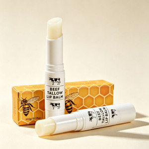 Baume à lèvres au suif de bœuf 100% animal, nourri à l'herbe, avec cire d'abeille, hydratant, soin naturel pour la peau, marque privée, OEM - Product Image 5