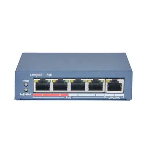 Original Brand New 4 Port Fast Ethernet não gerenciado POE Switch DS-3E0105P-E(B) 4X 10/100 Mbps PoE portas e 1X10/100 Mbps porta RJ45