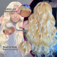Perruque Lace Frontale 613 Blonde Cheveux Humains Bruts Ondulés Profonds Vietnamiens 13x6 HD Sans Colle