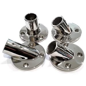 Base ronde marine de l'acier inoxydable 316 90 degrés O.<span class=keywords><strong>D</strong></span>. 22mm Tube Main Rail Raccord Stanchion Navire Yacht Bateau Matériel Accessoires - Product Image 5