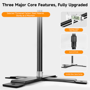 Invisible 2.4*3m cadre Photo support de fond télescopique support de toile de fond de <span class=keywords><strong>Studio</strong></span> de photographie - Product Image 4