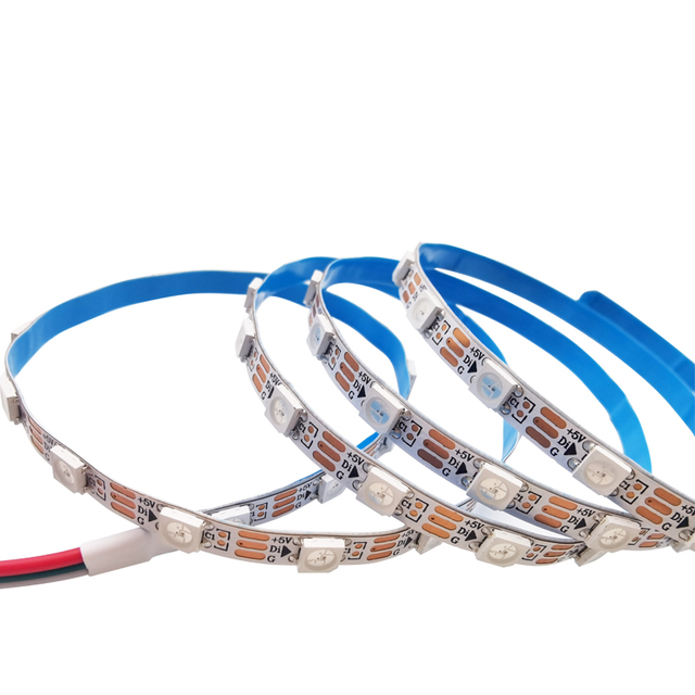 Addressable 5V Mini Strip Light Narrow Programming Led Light Smart Magic Color Changing 60LEDs/m 5mm Ws2812 Strip Light