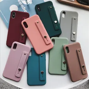 Aangepaste Pure Eenvoudige Pols Multi Kleuren Zachte Siliconen Achterkant Telefooncel Hoesjes Voor Iphone 6 7 8 X Xr 11 12 13 14 Pro Max Telefoon Tas