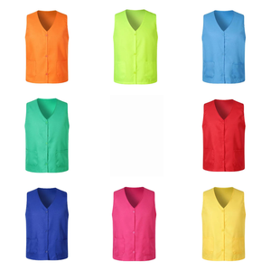 Gilet da lavoro supermercato con materiale in poliestere traspirante Logo personalizzato gilet di servizio del gruppo aziendale - Product Image 1