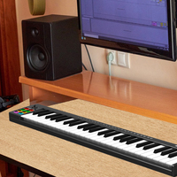 KONIX piano midi pour layar LED, baru murah 49 tombol MIDI Keyboard elektronik grosir piano midi pengontrol keyboard