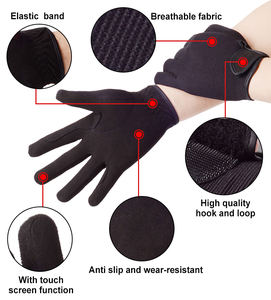 Top One 1 paire hommes femmes garçons anti-dérapant écran tactile marron travail course cheval équestre gants d'équitation - Product Image 2